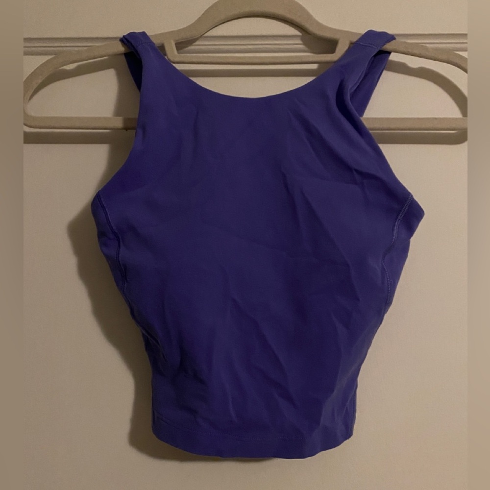 Lululemon Align High-Neck Tank Top Nulu Fabric Purple Size 0 - Picture 3 of 8